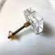 Gałka meblowa kwadracik DZIKA MARCHEW 30 mm - kwiaty w żywicy - Pralines