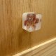 Gałka meblowa kwadracik HORTENSJA 30 mm - kwiaty w żywicy - Pralines White