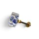 Gałka meblowa kwadracik LAWENDA 30 mm - kwiaty w żywicy - Pralines