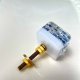 Gałka meblowa kwadracik NIEZAPOMINAJKA 25 mm - kwiaty w żywicy - Pralines White