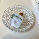Gałka meblowa kwadracik TRYBULA 25 mm - kwiaty w żywicy - Pralines White