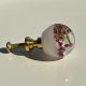 Gałka meblowa WRZOS 30 mm - kwiaty w żywicy - Raindrops White