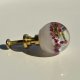 Gałka meblowa WRZOS 40 mm - kwiaty w żywicy - Raindrops White