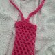 Intensywnie RÓŻOWE szydełkowe NOSIDEŁKO na butelkę - handmade z kwiatuszkiem