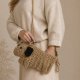 Ręcznie robiona torebka z juty piesek, handmade