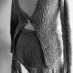 Srebrny unikatowy sweter handmade