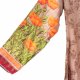Ciekawa sukienka z długimi rozporkami hafty boho ento folk kimono