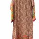 Ciekawa sukienka z długimi rozporkami hafty boho ento folk kimono