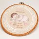 Haftowana personalizowana metryczka, pamiątka narodzin w oprawie 20 cm, 2