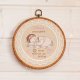 Haftowana personalizowana metryczka, pamiątka narodzin w oprawie 20 cm, 2