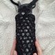 CZARNE szydełkowe NOSIDEŁKO na butelkę - handmade