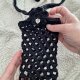 CZARNE szydełkowe NOSIDEŁKO na butelkę - handmade