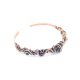 Miedziana bransoleta cuff z onyksem
