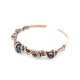 Miedziana bransoleta cuff z onyksem