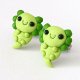 Zielone urocze kolczyki kawaii axolotl