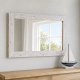 Lustro drewniane 60 × 110 cm – kremowe, styl prowansalski