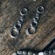 Kolczyki chainmaille ze stali chirurgicznej 6 cm gothic dark fairycore