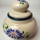 Pękata cukiernica Chodzież PRL folk vintage porcelit modern kwiaty lata 60