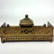 Kałamarz mosiądz Art Deco garnitur mosiężny przybornik gabinetowy Vintage