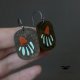 Kolczyki Geometric Flowers - Red & Mint