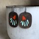 Kolczyki Geometric Flowers - Red & Mint