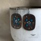 Kolczyki Geometric Flower - Dark & Speckled