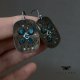 Kolczyki Geometric Flower - Dark & Speckled