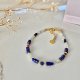 Bransoletka lapis lazuli amazonit szafir
