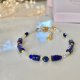 Bransoletka lapis lazuli amazonit szafir