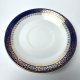 Talerzyk Haas & Czjzek Schlaggenwald stary podstawek porcelana kobalt złocenia 1900 r