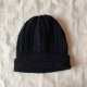 Czarna Czapka Zimowa "Mazurska Noc" - 100% Wełna Merino - Ręcznie Robiona na Drutach - Unisex