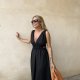 ZARA -SUKIENKA Z WYCIĘCIAMI - LEN - S