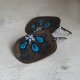 Kolczyki Geometric Flower - Dark Turquoise Petals