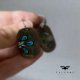 Kolczyki Geometric Flower - Dark Turquoise Petals