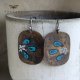 Kolczyki Geometric Flower - Dark Turquoise Petals