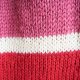 wełniany sweter w paski czerwony żółty pasiasty wełna ręcznie robiony na drutach handmade rękodzieło rozmiar S