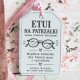 Etui na patrzałki Nr 5 - Kotek w okularach zielonych