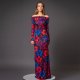 Sukienka z odsłoniętymi ramionami - Julia Maxi Flower Power