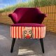 Fotel Skandynawski lata 60 70 PRL buble gum