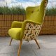 Fotel uszak XL nowoczesny scandi loft w cytryny