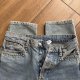 Jasnoniebieskie jeansy wysoki stan z ozdobnymi ćwiekami H&M