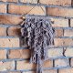 Makrama Ścienna Boho 21x42 cm – Rękodzieło Szary / Taupe