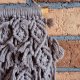 Makrama Ścienna Boho 21x42 cm – Rękodzieło Szary / Taupe