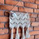 Makrama ścienna BOHO ręcznie robiona – Nowa 34x40 cm