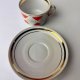 Filiżanka ze spodkiem Kuźiajew USSR vintage lata 70-80 Złocenia Retro (1/4)