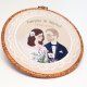 Personalizowana pamiątka ślubna, haft w oprawie vintage