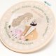 Haft ślubny w tamborku 20 cm, indywidualna pamiątka ślubna, podziękowania ślubne