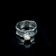 DIAMENT W SUROWYM SREBRZE R 13