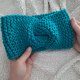Turkusowa opaska turban handmade - kolorowy akcent z charakterem