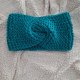 Turkusowa opaska turban handmade - kolorowy akcent z charakterem
